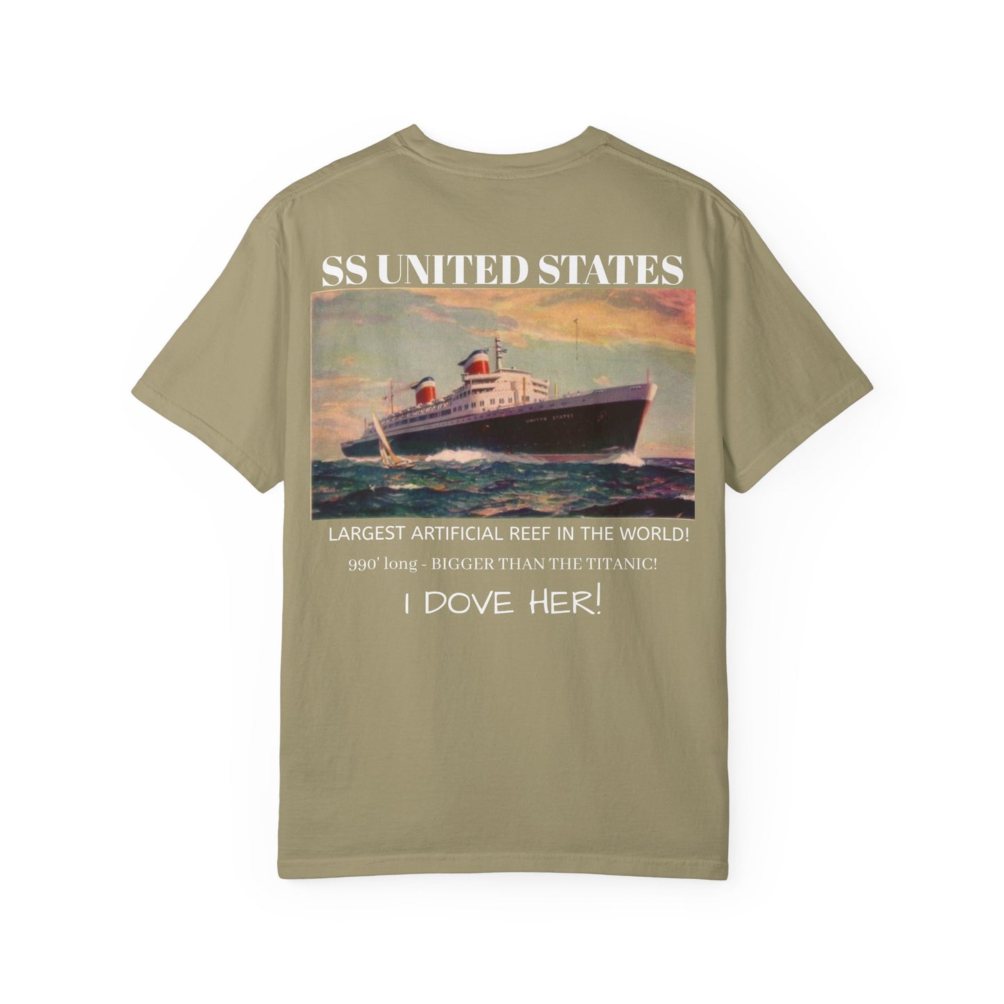 SS UNITED STATES T-shirt, Scuba Dive I Dove her! - Discovery Dive World
