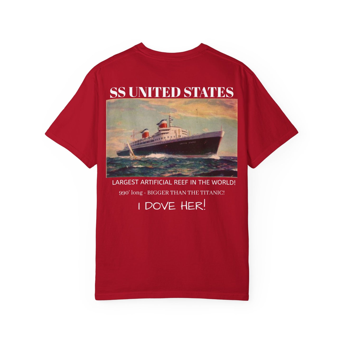 SS UNITED STATES T-shirt, Scuba Dive I Dove her! - Discovery Dive World