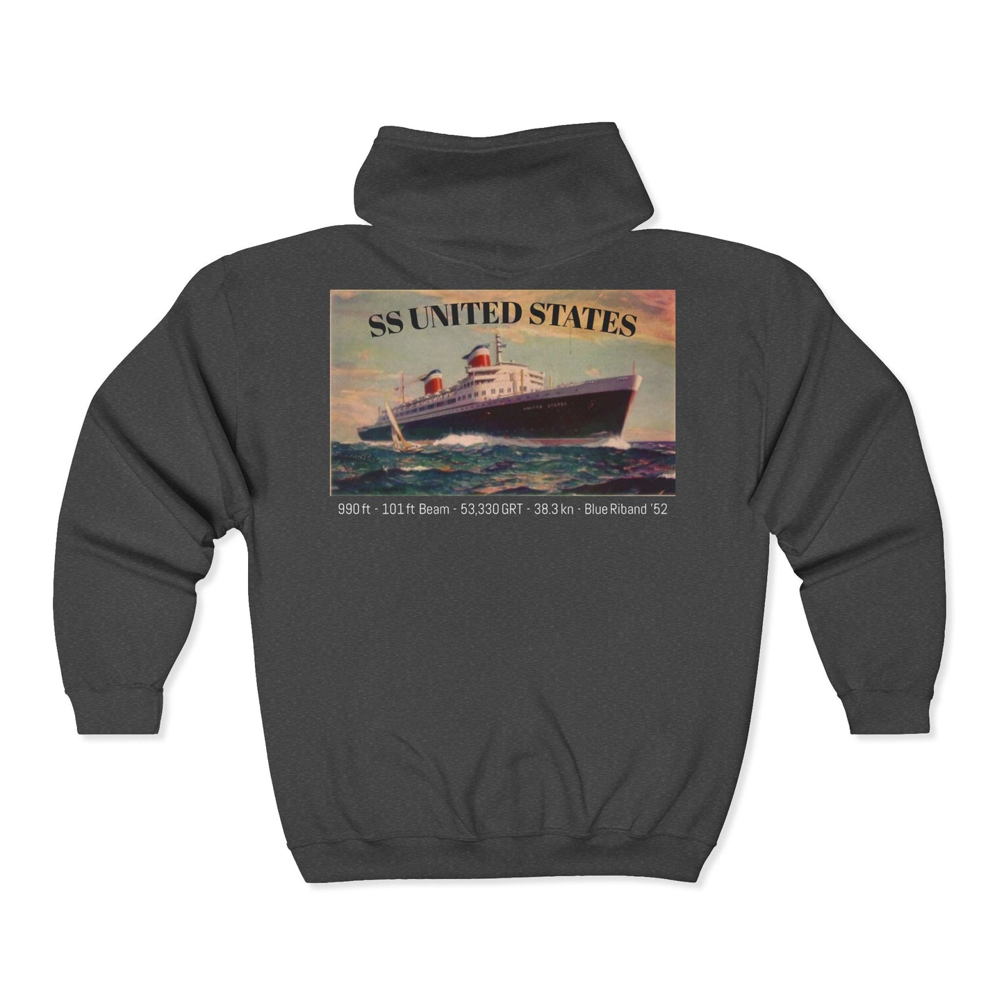 SS United States - Full Zip Hooded Sweatshirt, Dive Sweatshirt