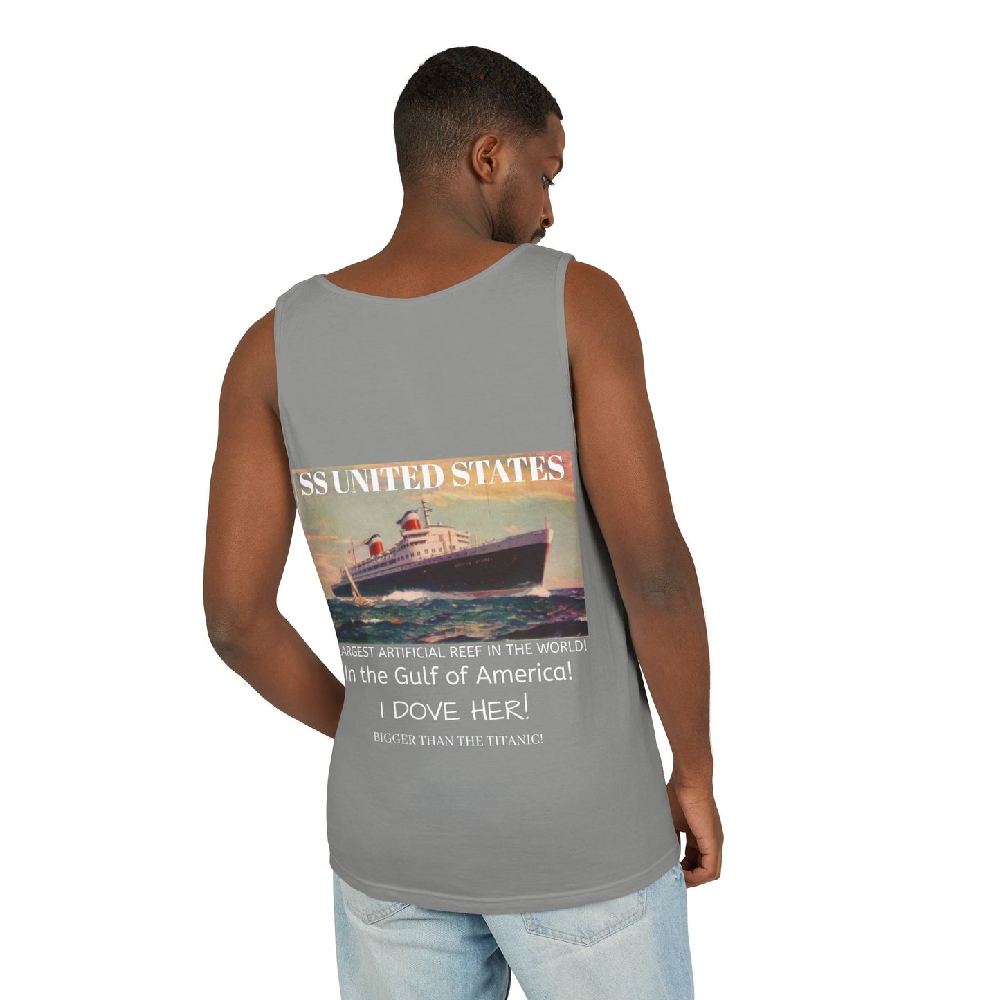 SS United States Tank Top - I Dove her, Gulf of America - Discovery Dive World