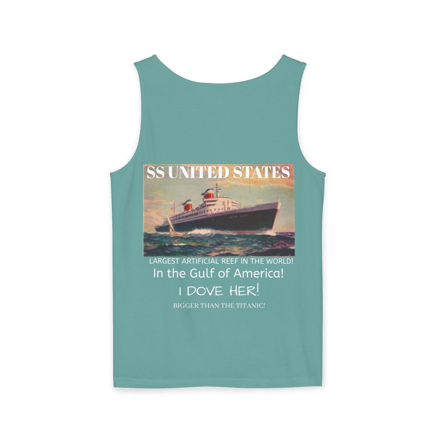 SS United States Tank Top - I Dove her, Gulf of America - Discovery Dive World