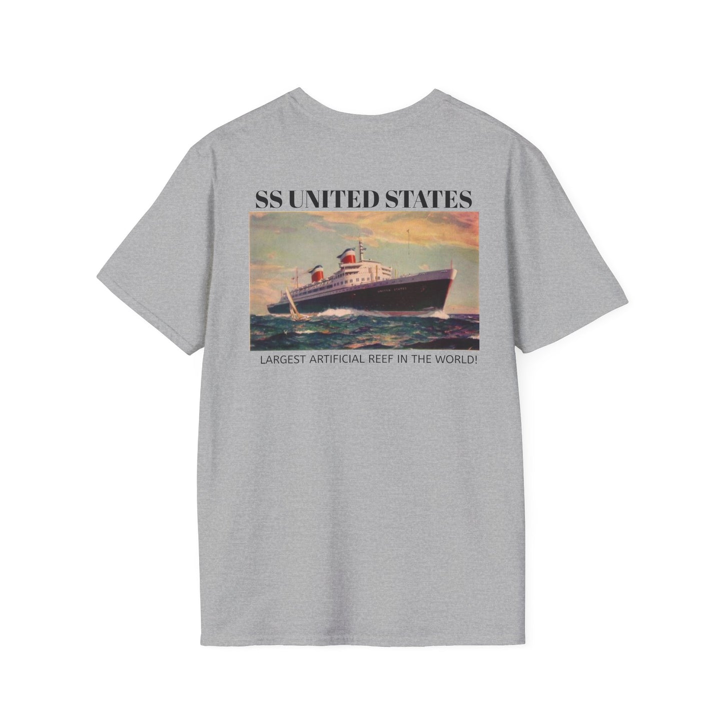 SS United States T-Shirt, "Biggest Artificial Reef in the world"