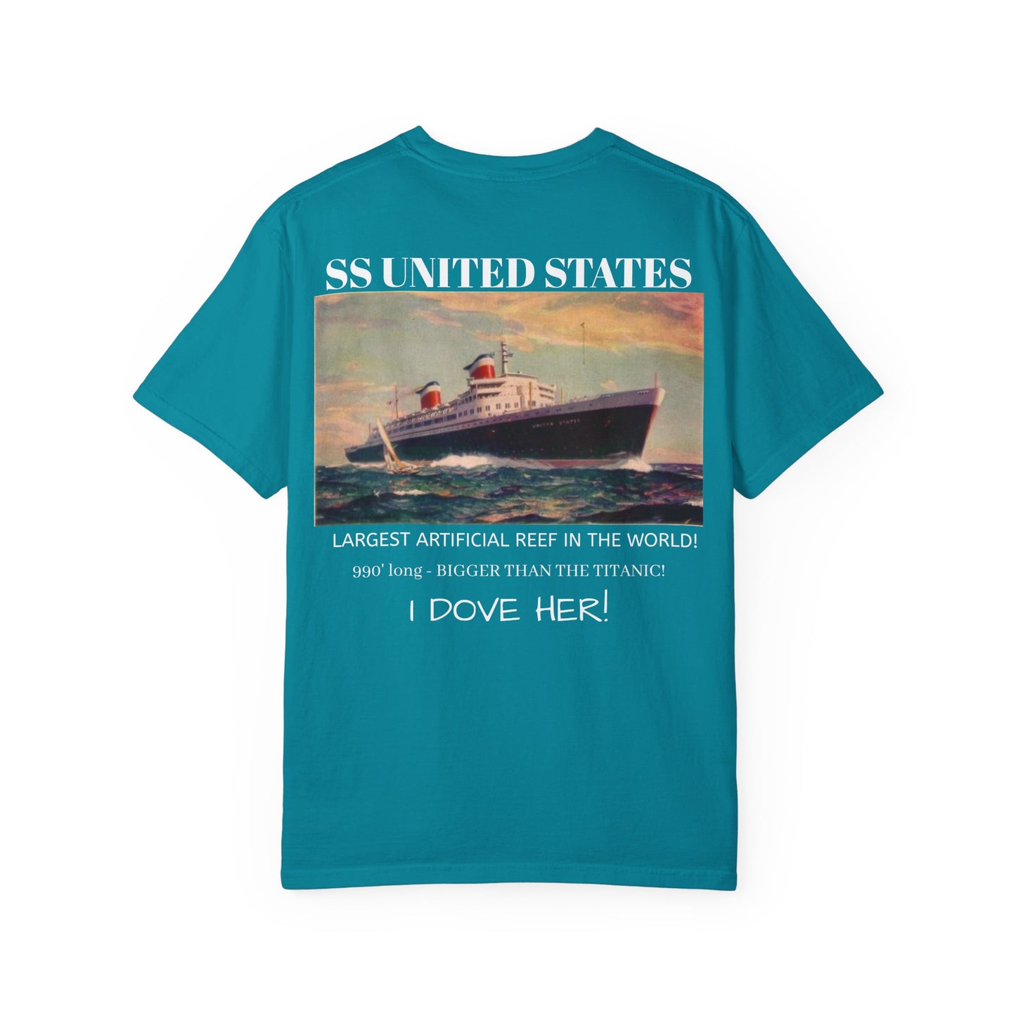 SS UNITED STATES T-shirt, Scuba Dive I Dove her! - Discovery Dive World