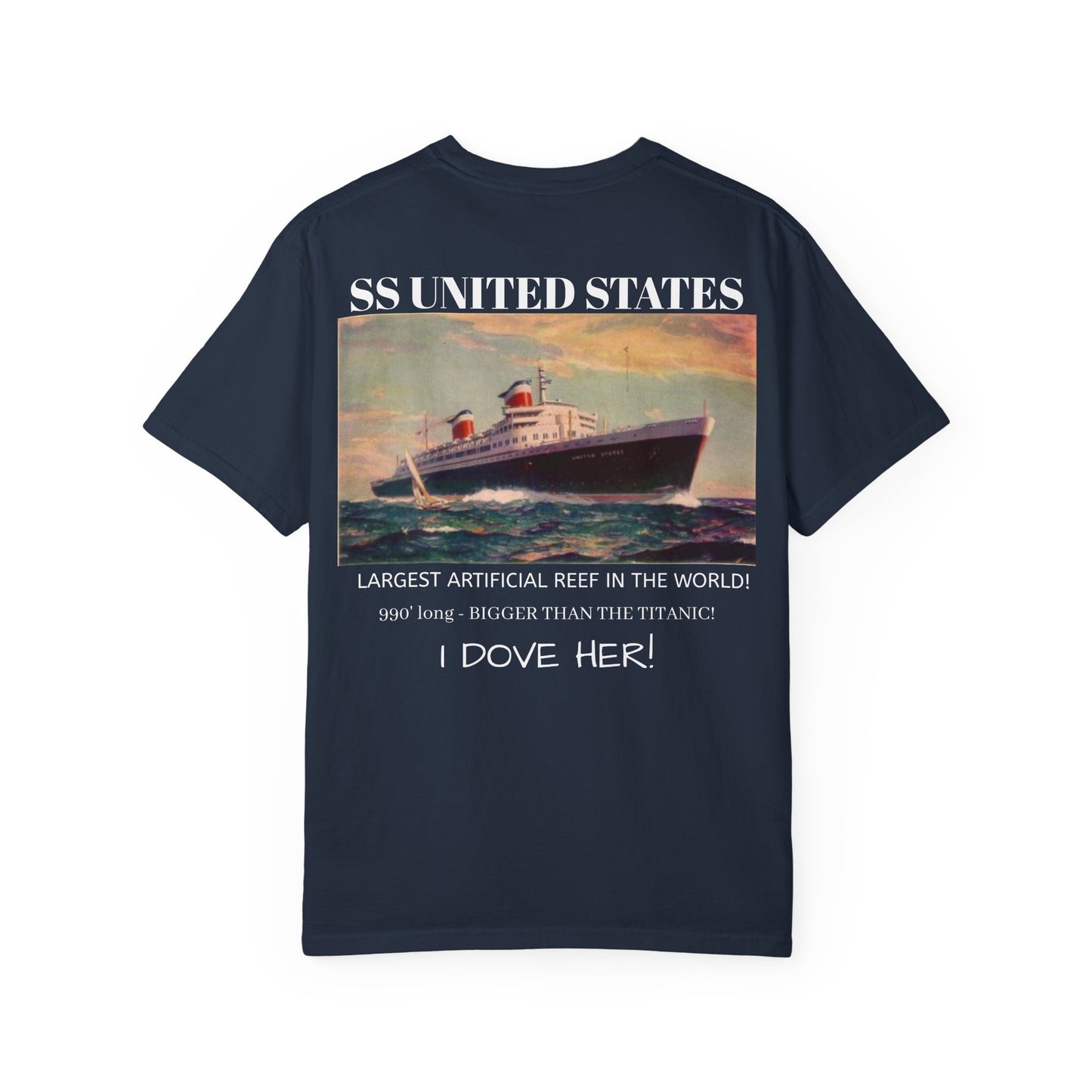 SS UNITED STATES T-shirt, Scuba Dive I Dove her! - Discovery Dive World