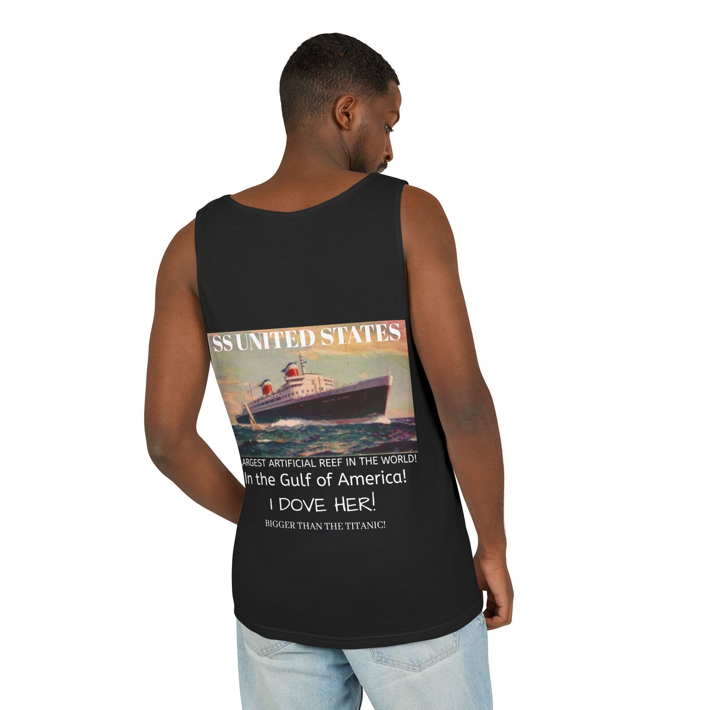 SS United States Tank Top - I Dove her, Gulf of America - Discovery Dive World