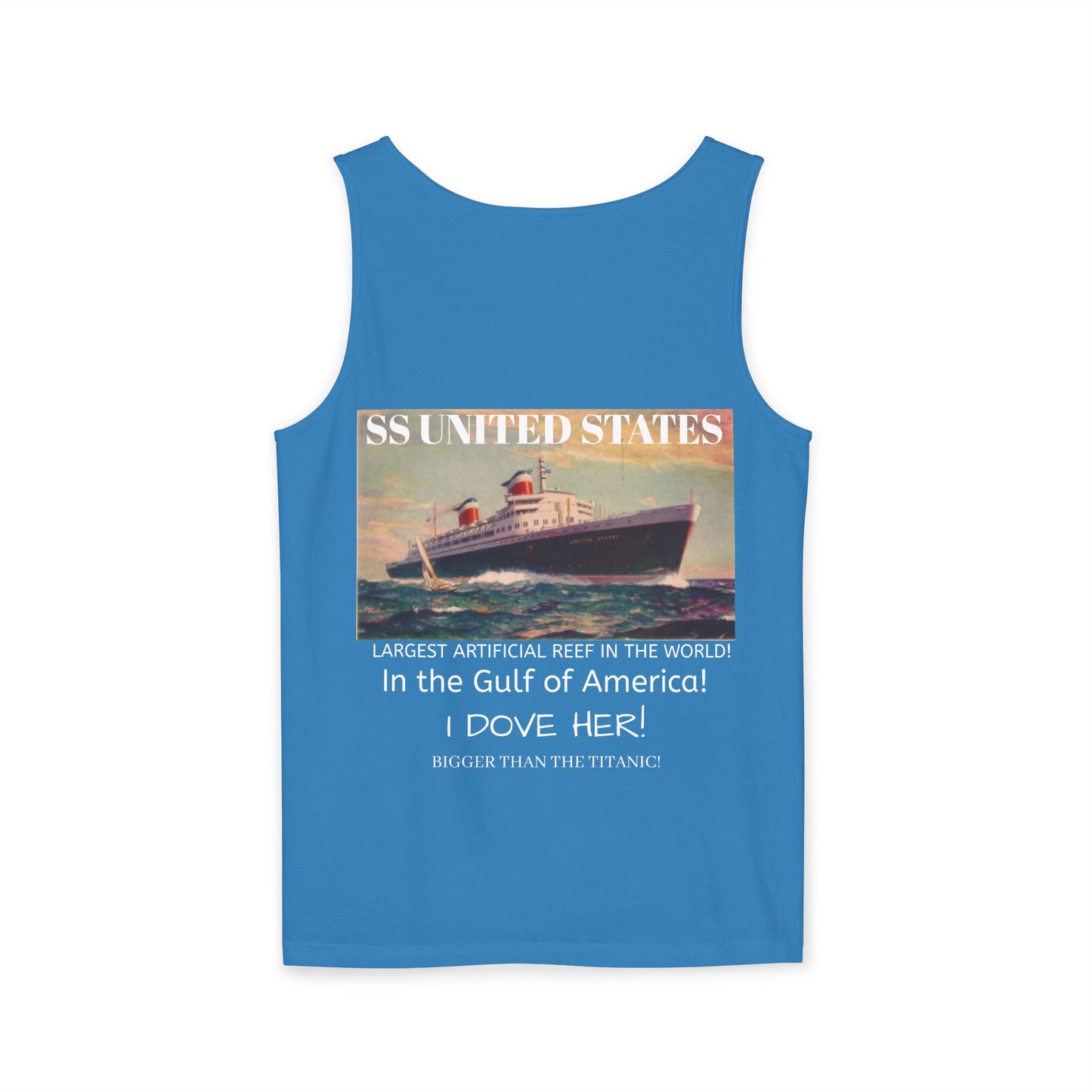 SS United States Tank Top - I Dove her, Gulf of America - Discovery Dive World