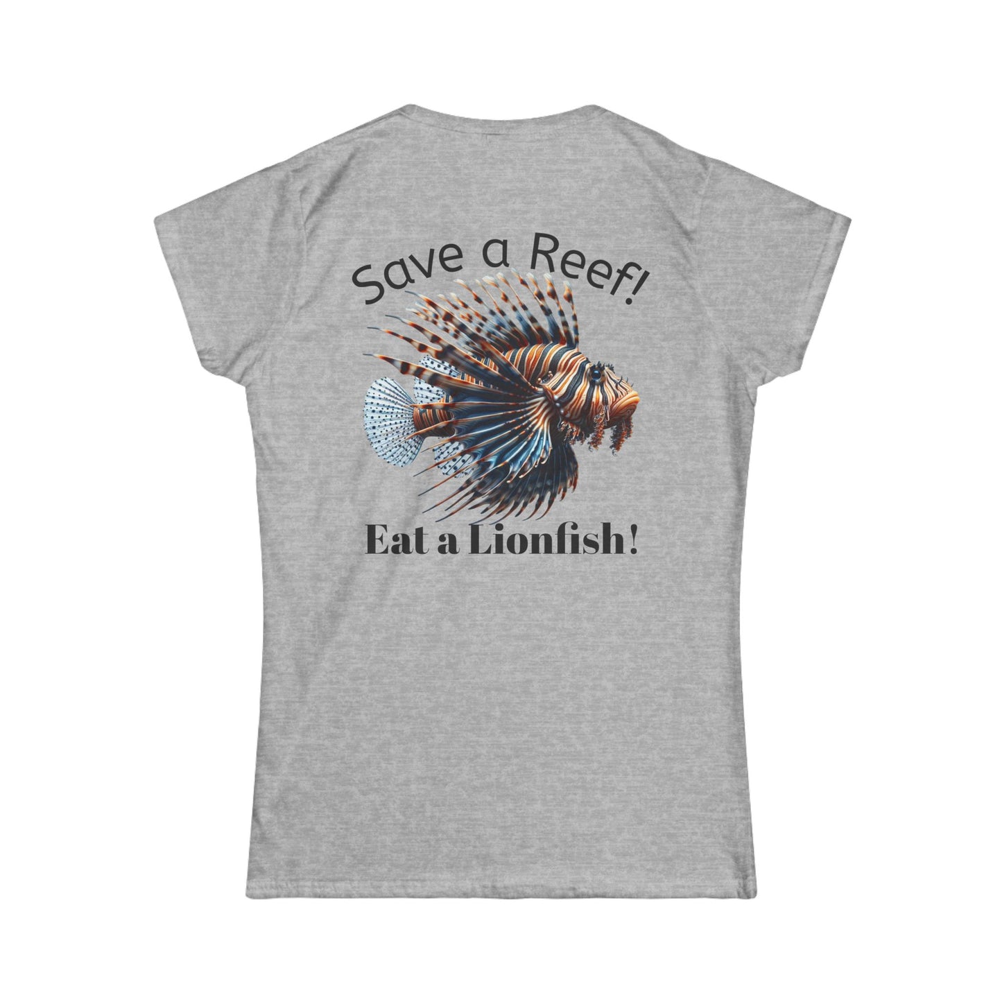 Women's Tee: Save a Reef! Eat a Lionfish - Scuba Flag