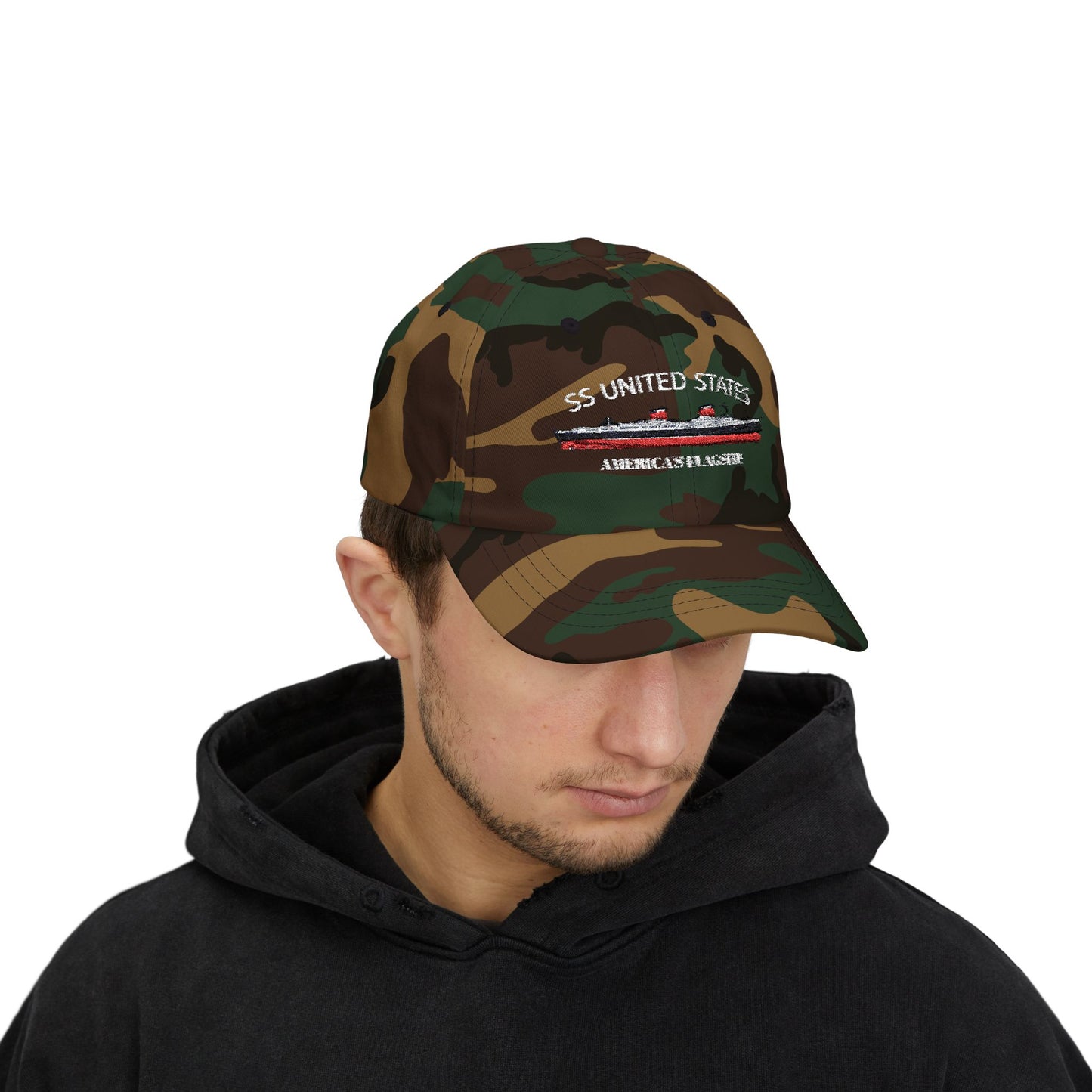 SS UNITED STATES - Classic Dad Cap "AMERICA'S FLAGSHIP"