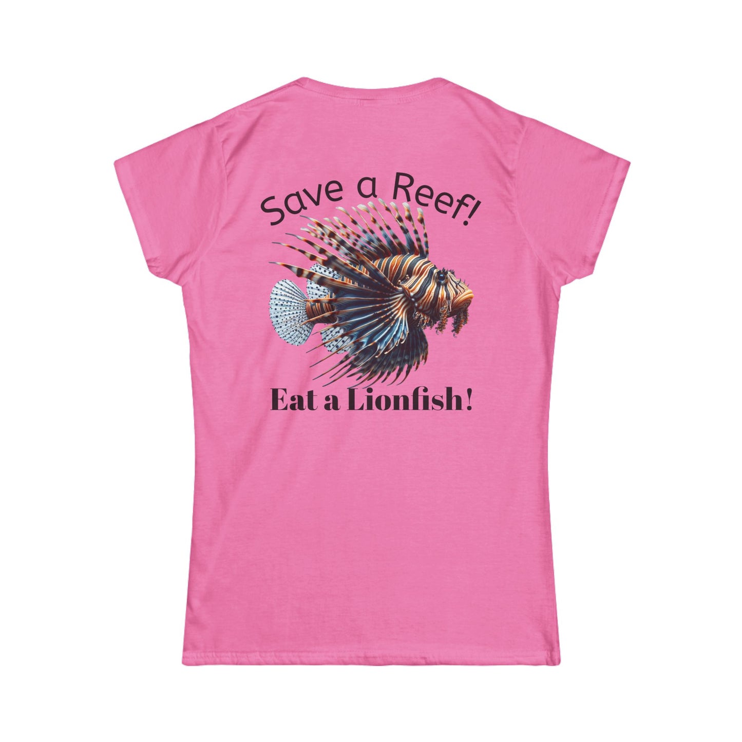 Women's Tee: Save a Reef! Eat a Lionfish - Scuba Flag