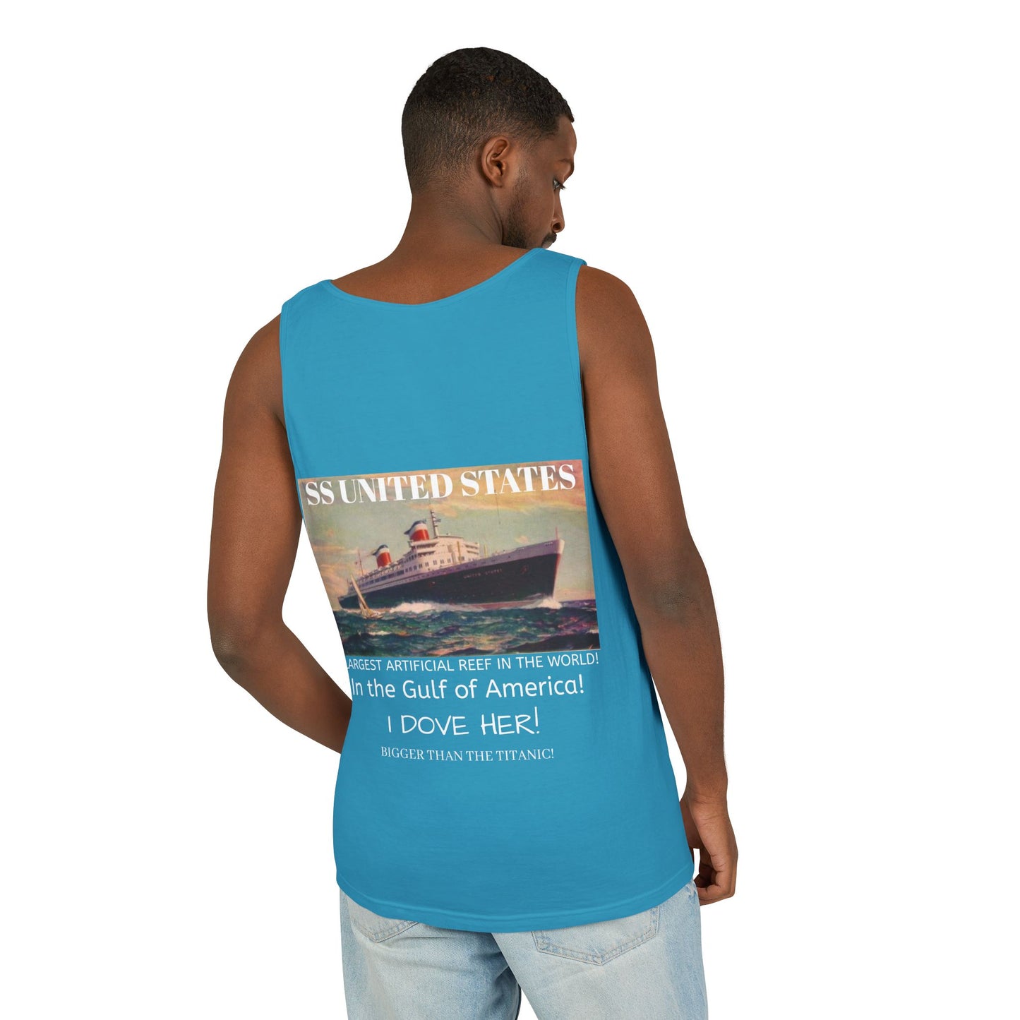 SS United States Tank Top - I Dove her, Gulf of America - Discovery Dive World