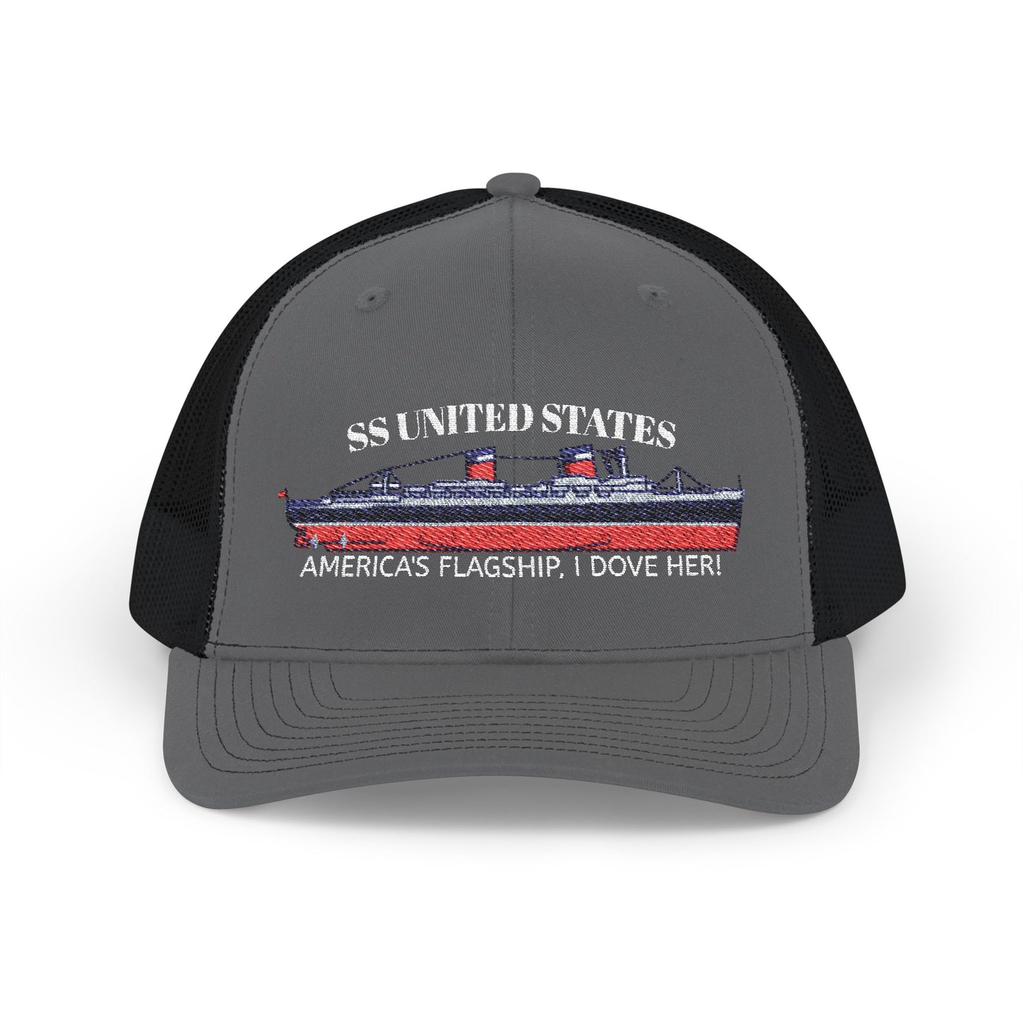 SS United States Trucker Cap - AMERICA'S FLAGSHIP, I DOVE HER!