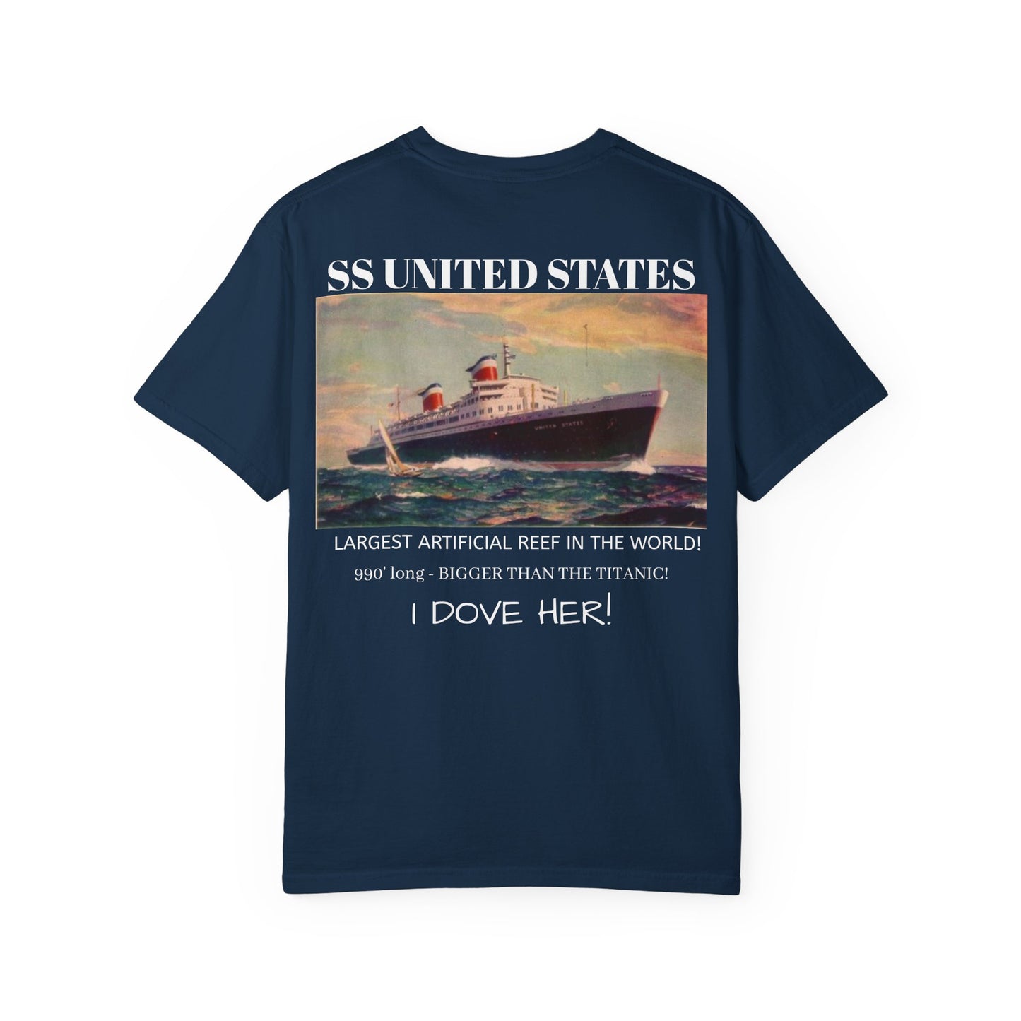 SS UNITED STATES T-shirt, Scuba Dive I Dove her! - Discovery Dive World