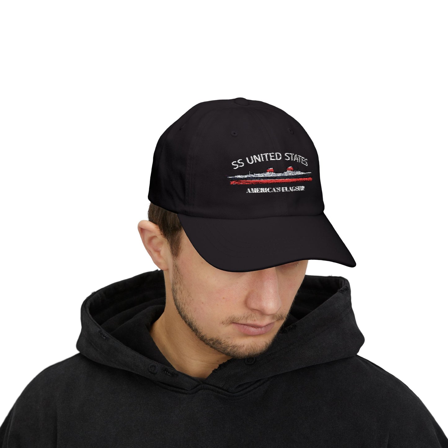 SS UNITED STATES - Classic Dad Cap "AMERICA'S FLAGSHIP"