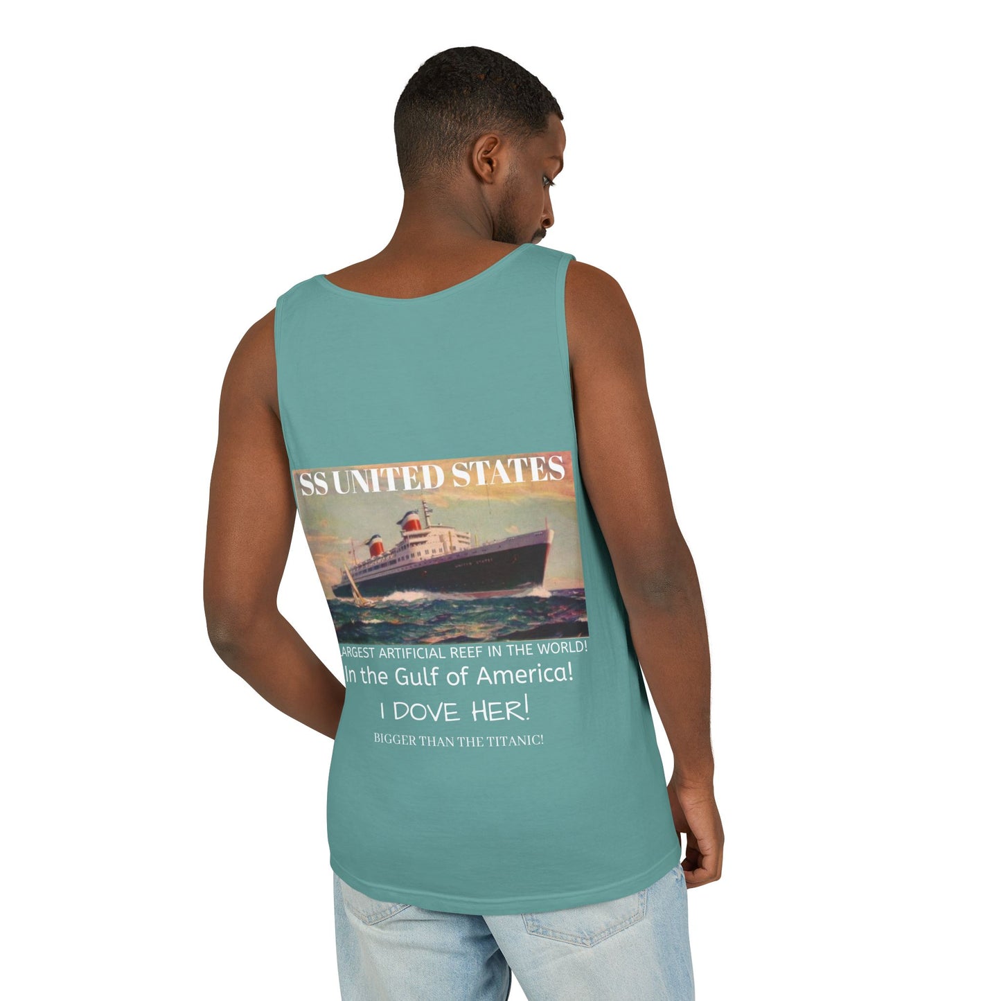 SS United States Tank Top - I Dove her, Gulf of America - Discovery Dive World