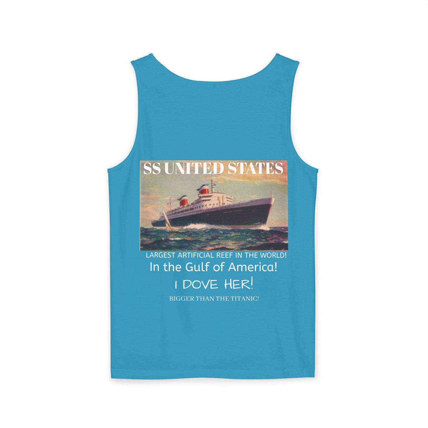 SS United States Tank Top - I Dove her, Gulf of America - Discovery Dive World