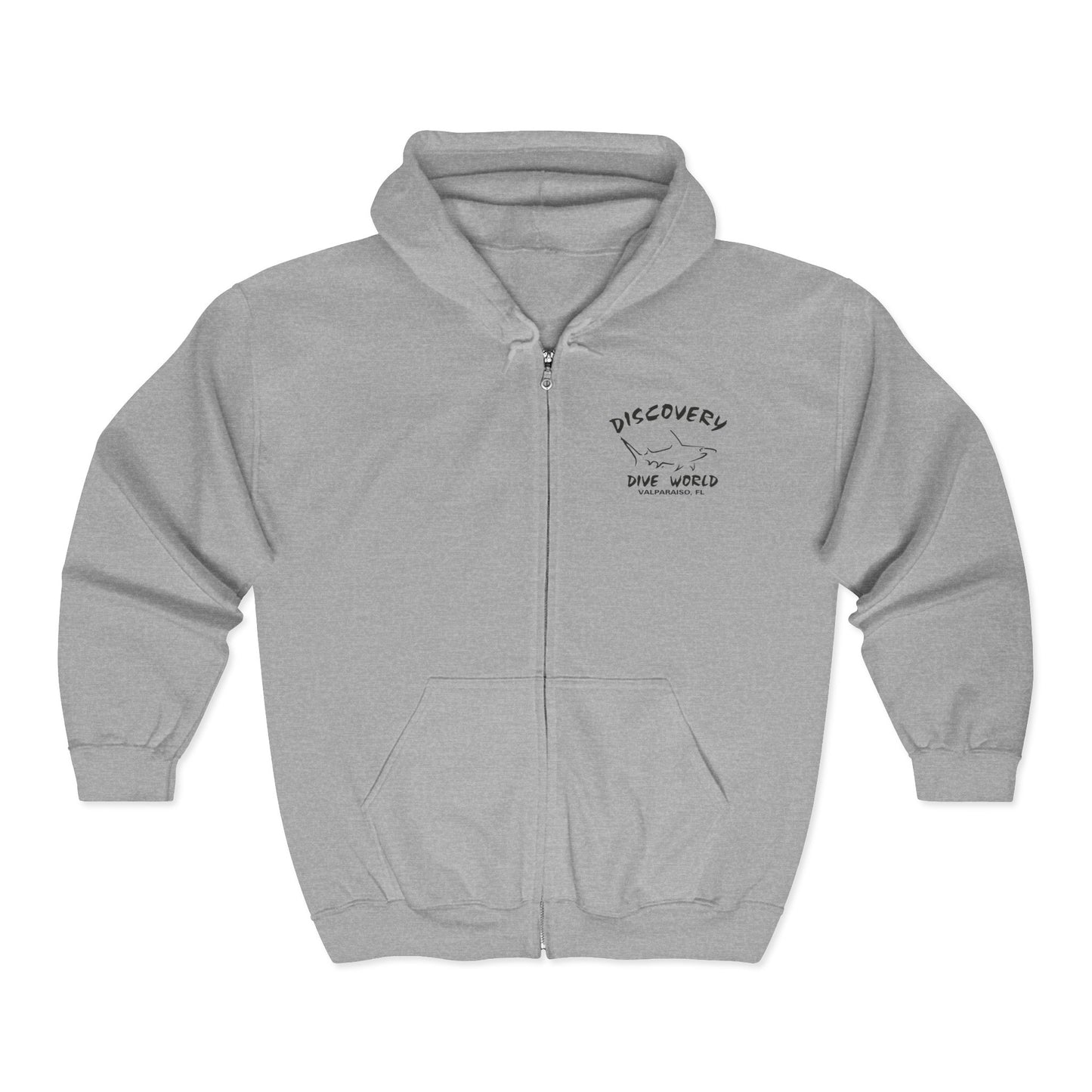 Discovery Dive World - Scuba Dive Full Zip Hooded Sweatshirt