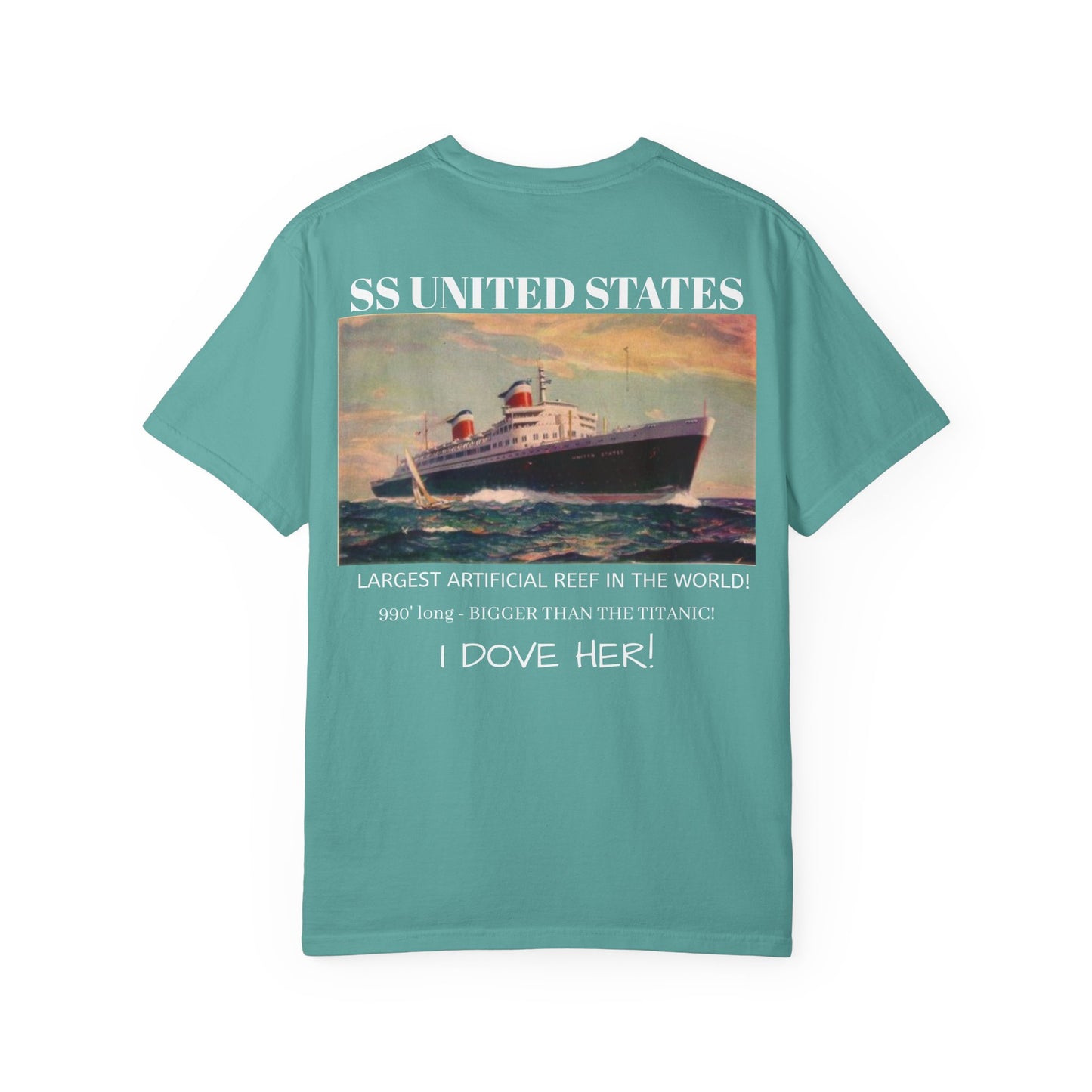 SS UNITED STATES T-shirt, Scuba Dive I Dove her! - Discovery Dive World