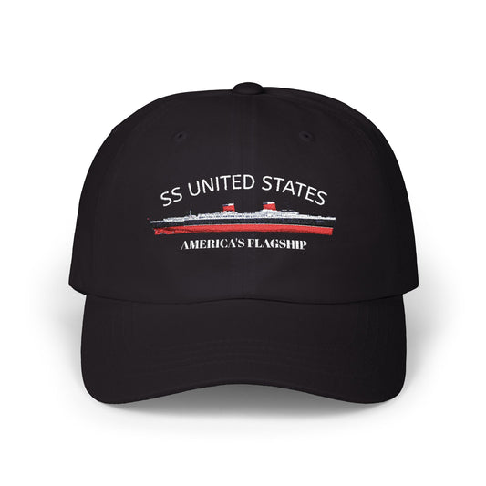 SS UNITED STATES - Classic Dad Cap "AMERICA'S FLAGSHIP"