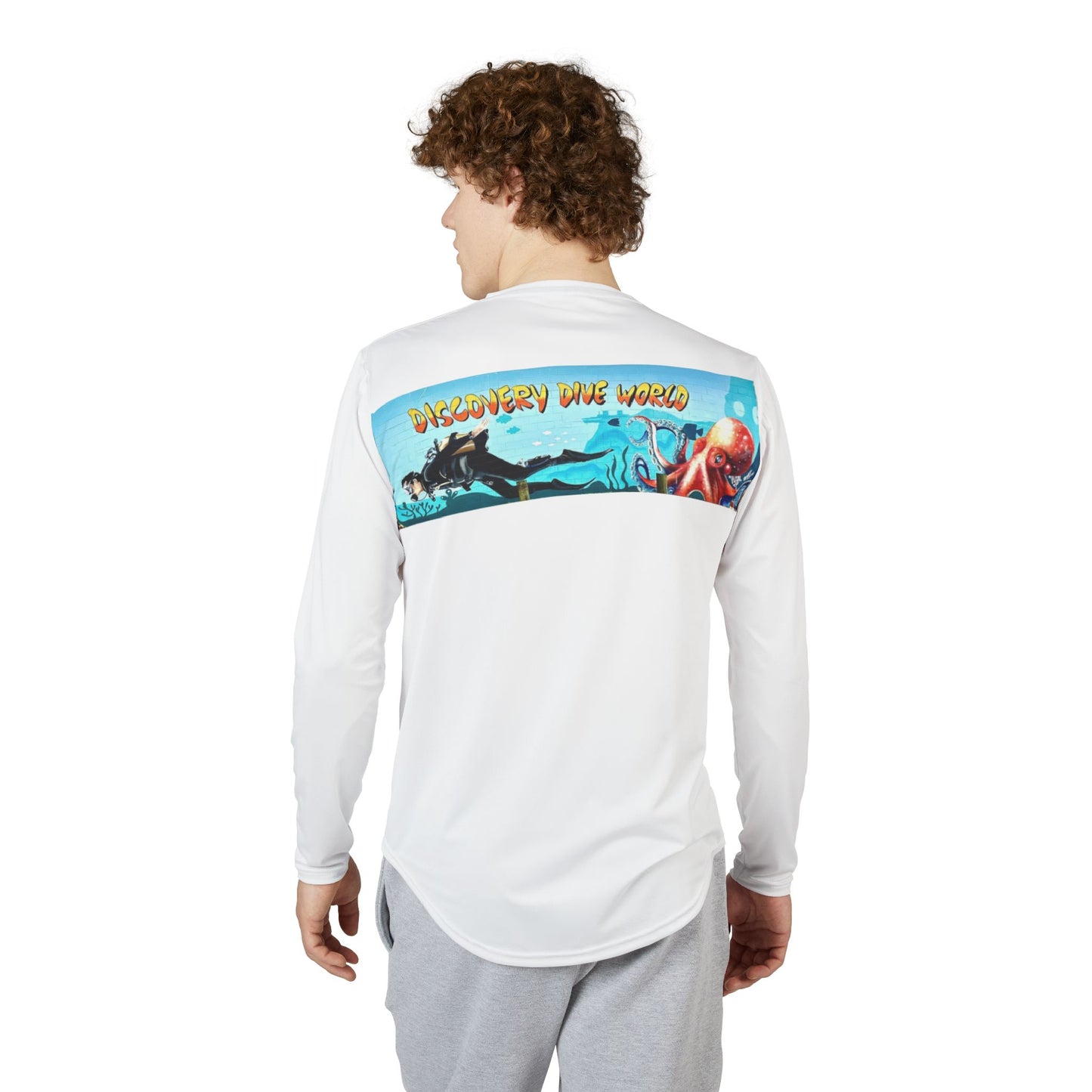 Men's UV Protection Long Sleeve Shirt - Discovery Dive World Mural