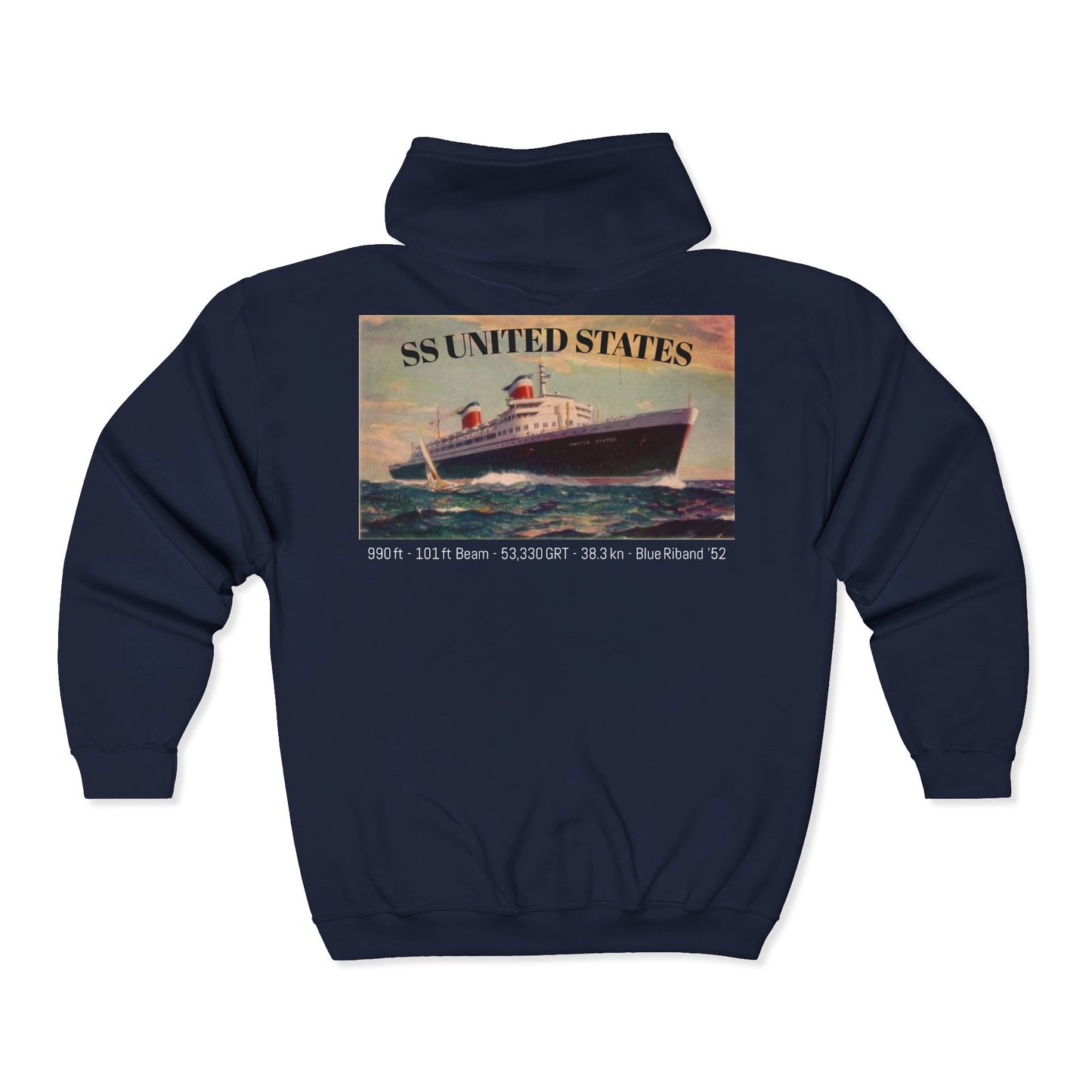 SS United States - Full Zip Hooded Sweatshirt, Dive Sweatshirt