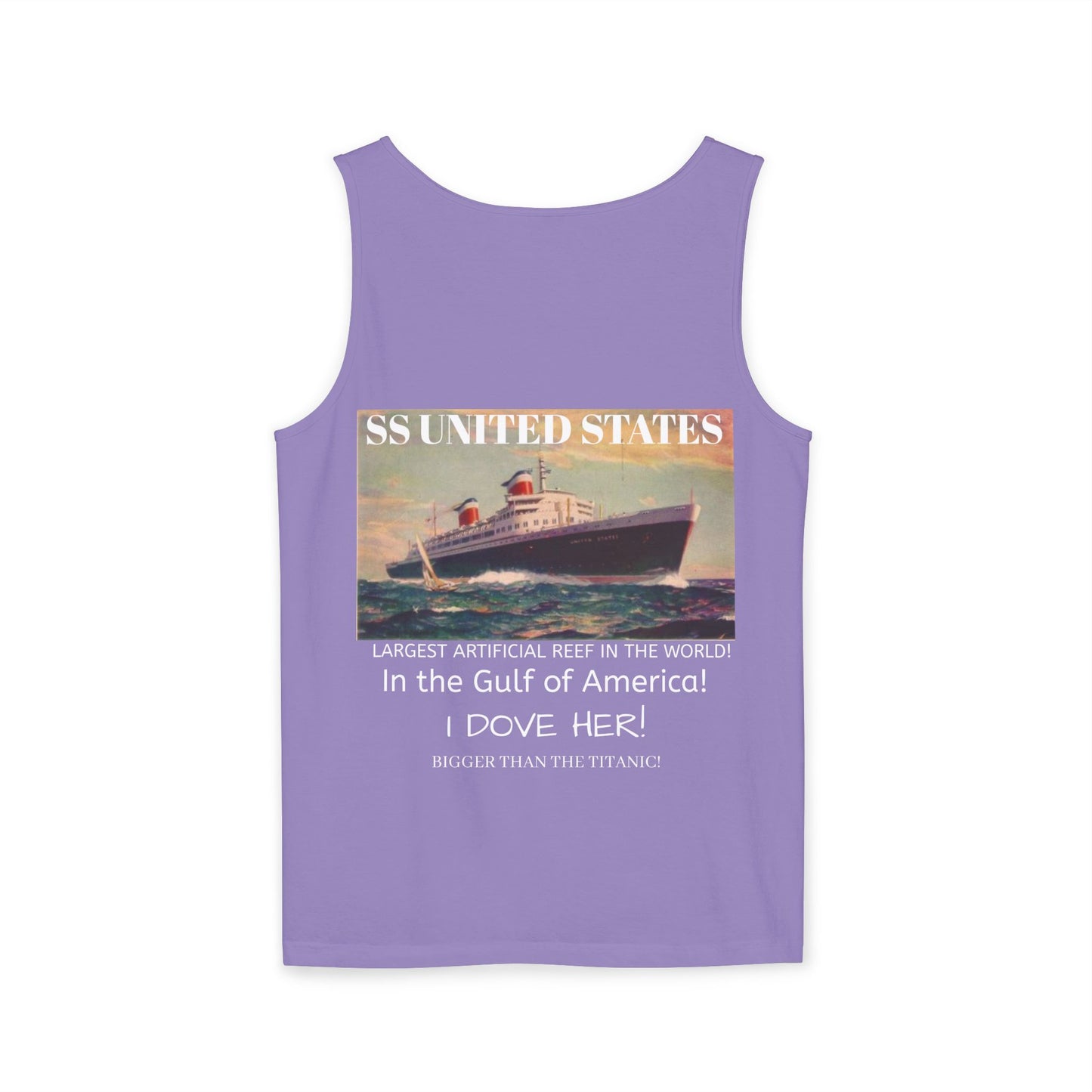 SS United States Tank Top - I Dove her, Gulf of America - Discovery Dive World