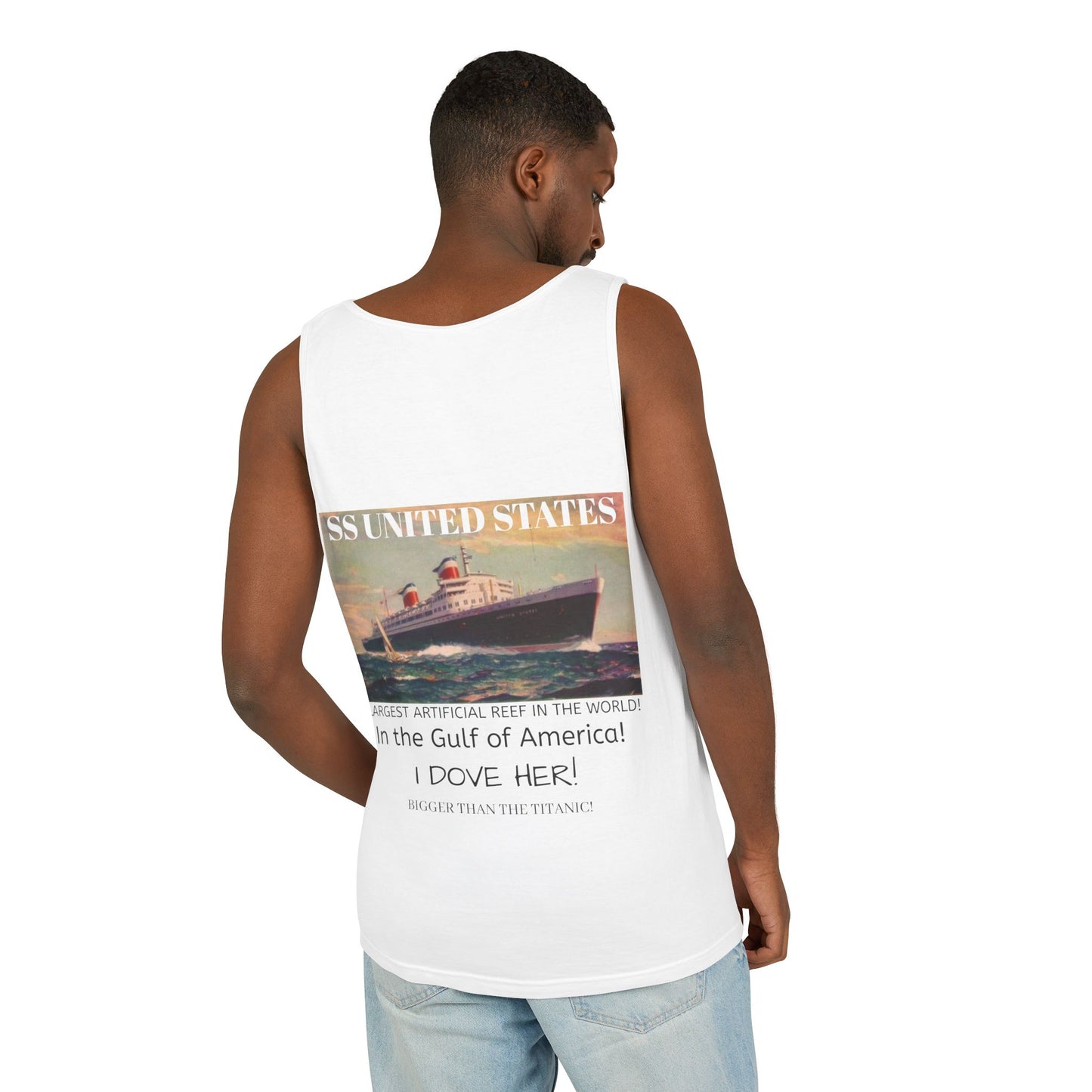SS United States Tank Top - I Dove her, Gulf of America - Discovery Dive World