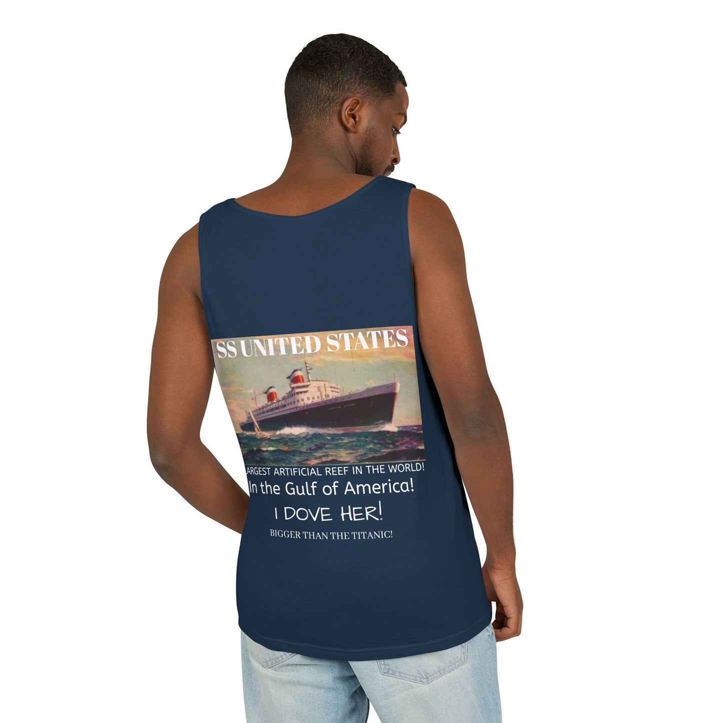 SS United States Tank Top - I Dove her, Gulf of America - Discovery Dive World