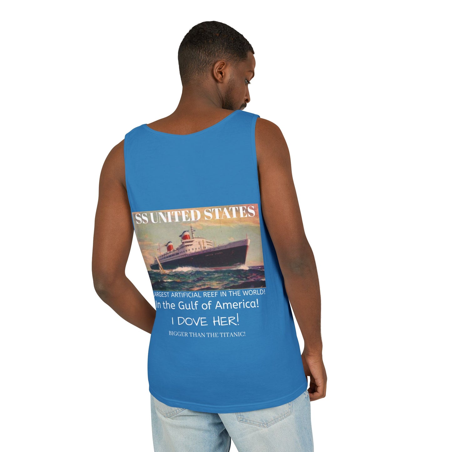 SS United States Tank Top - I Dove her, Gulf of America - Discovery Dive World