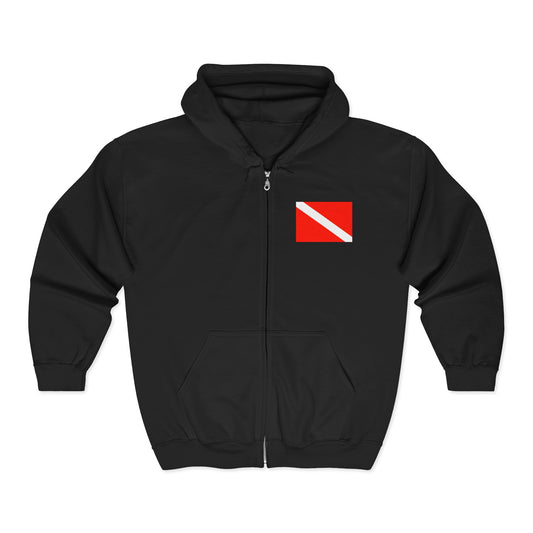 SS United States - Scuba Sweatshirt, Full Zip Hooded Sweatshirt