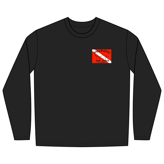 Diver Flag Rashguard Long Sleeve Tee — Vintage Ocean Liner Back Print