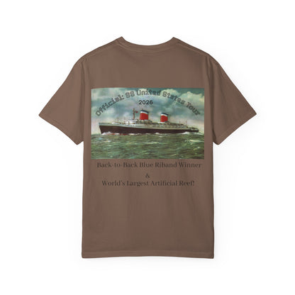 SS United States T-shirt - Largest Artificial Reef - Blue Riband Winner