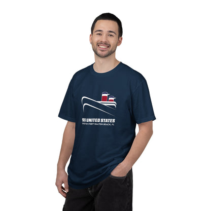 T-Shirt | Minimal Red & Navy Capsule Chest Graphic