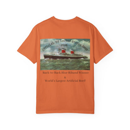 SS United States T-shirt - Largest Artificial Reef - Blue Riband Winner
