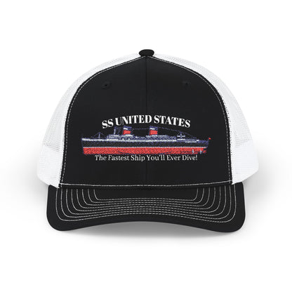 SS United States Trucker Cap "Fastest Ship You'll Ever Dive"
