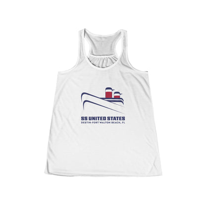 Women's Racerback Tank Top - USS United States Navy Ship Graphic (Pensacola / Destin Beach Souvenir)