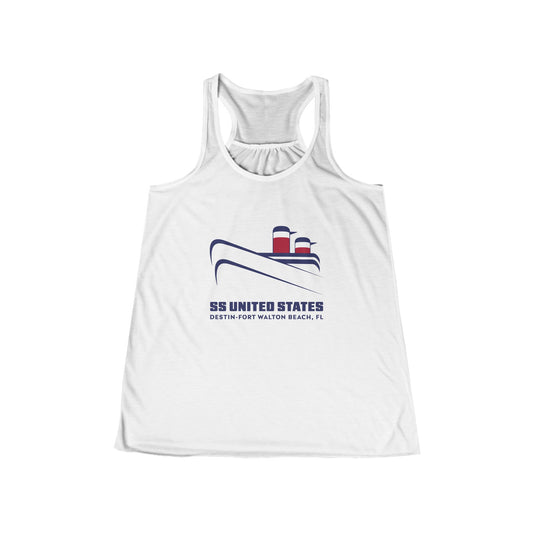 Women's Racerback Tank Top - USS United States Navy Ship Graphic (Pensacola / Destin Beach Souvenir)