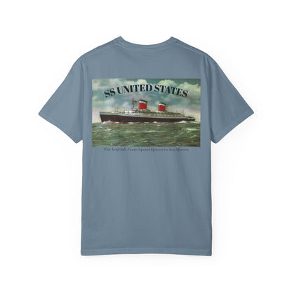 SS United States - T Shirt. "The Legend: From Speed Queen to Sea Queen." Dive Shirt, Scuba Diving Shirt