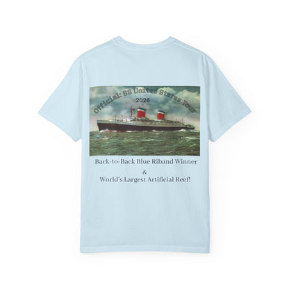 SS United States T-shirt - Largest Artificial Reef - Blue Riband Winner