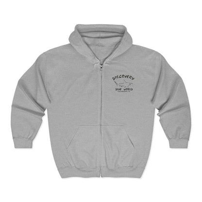 Discovery Dive World - Full Zip Hooded Sweatshirt