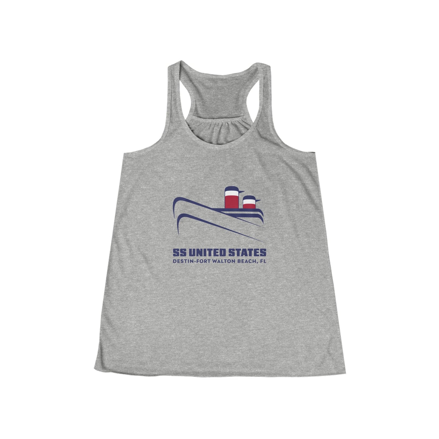 Women's Racerback Tank Top - USS United States Navy Ship Graphic (Pensacola / Destin Beach Souvenir)