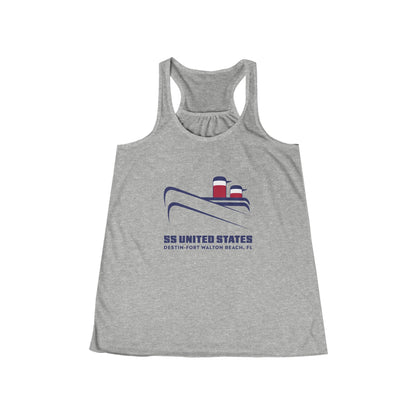 Women's Racerback Tank Top - USS United States Navy Ship Graphic (Pensacola / Destin Beach Souvenir)