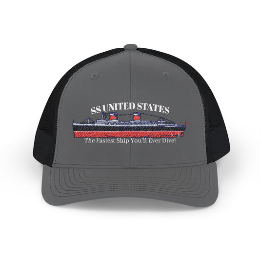 SS United States Trucker Cap "Fastest Ship You'll Ever Dive"