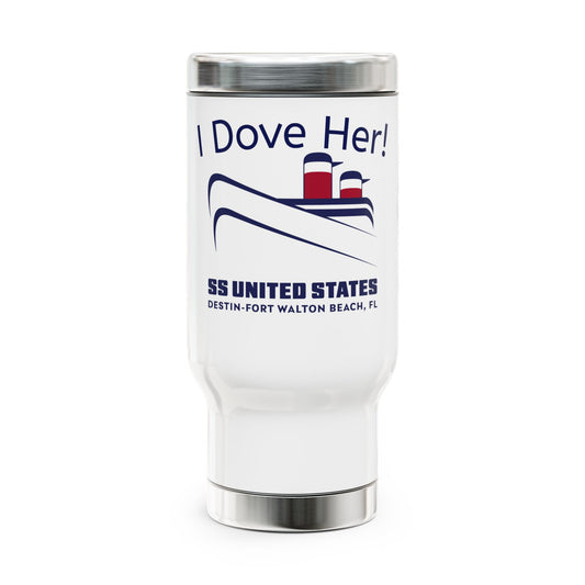 SS United States 'I Drove Her!' 14oz Travel Mug with Handle
