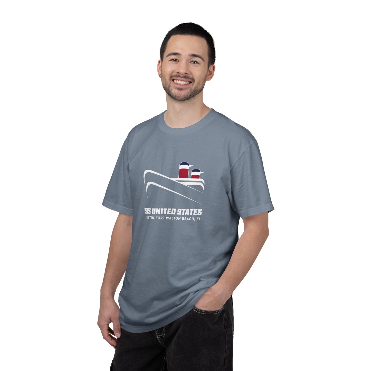 T-Shirt | Minimal Red & Navy Capsule Chest Graphic