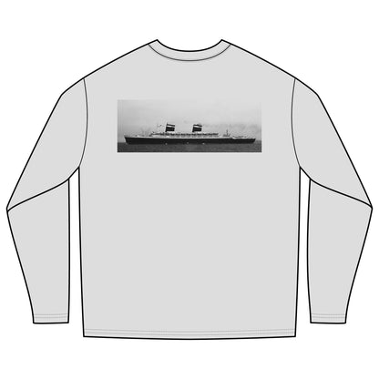 Diver Flag Rashguard Long Sleeve Tee — Vintage Ocean Liner Back Print