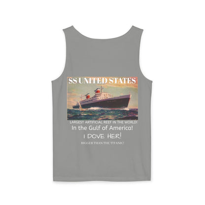 SS United States Tank Top - I Dove her, Gulf of America - Discovery Dive World