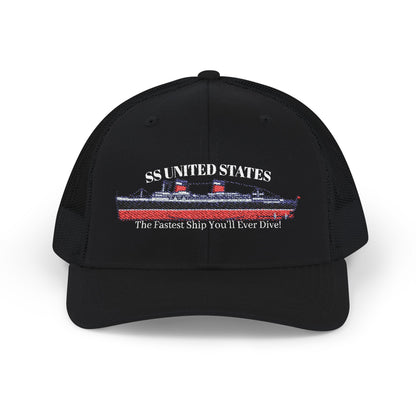 SS United States Trucker Cap "Fastest Ship You'll Ever Dive"