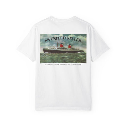 SS United States - T Shirt. "The Legend: From Speed Queen to Sea Queen." Dive Shirt, Scuba Diving Shirt