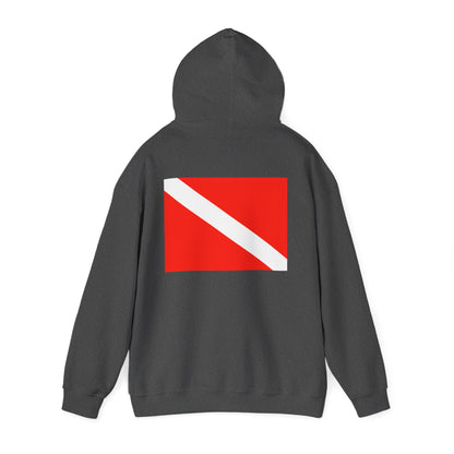 Diver Down Flag Hoodie - Scuba Diving Pullover