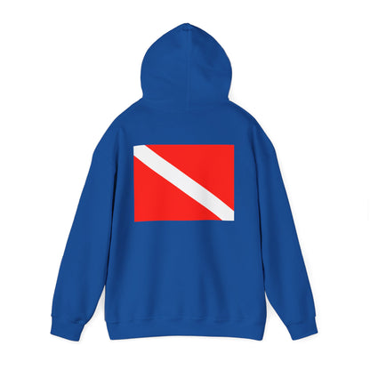 Diver Down Flag Hoodie - Scuba Diving Pullover
